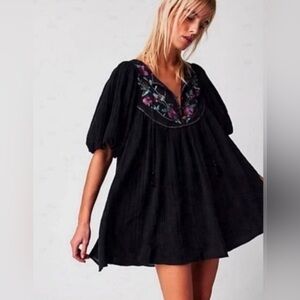 NWOT Free People Rosa Linda Dress Black Small